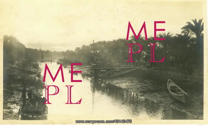  : Waterway, Basra, Iraq, WW1