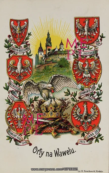 : Wawel with coat of arms : Wawel with coat of arms