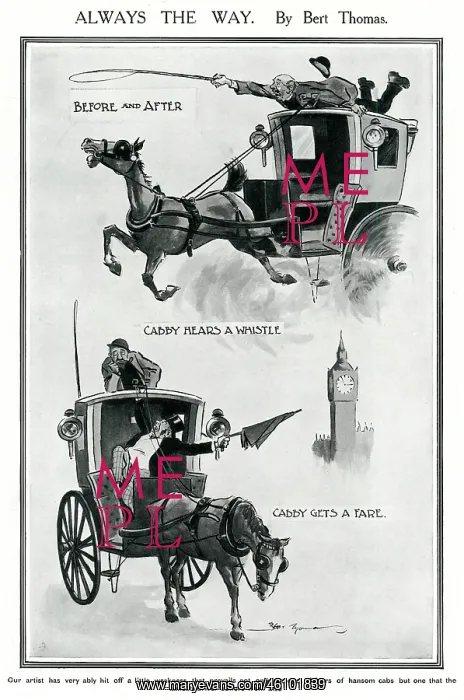 : Always the way cartoon by Bert Thomas 1909 : Always the way cartoon by Bert Thomas 1909