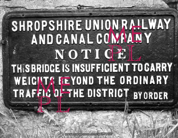 : WEAK RAILWAY BRIDGE SIGN : WEAK RAILWAY BRIDGE SIGN