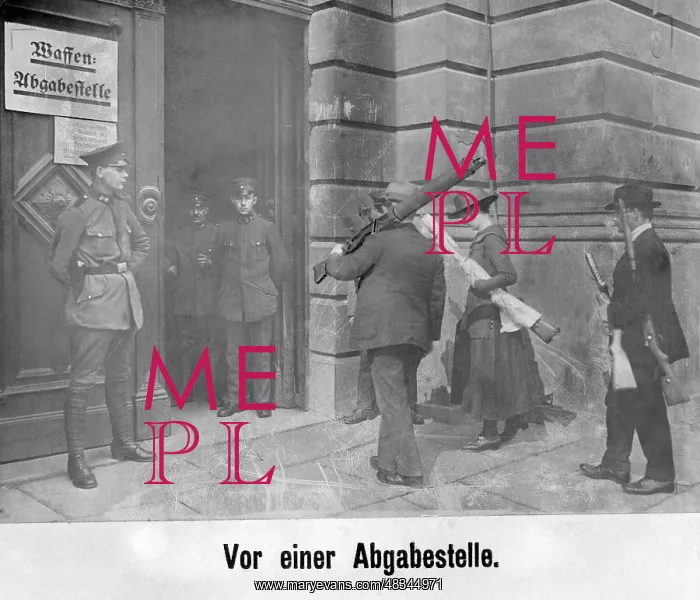 : Weapon collection point, 1920 : Weapon collection point, 1920