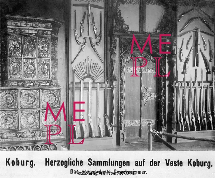 : Weapons collection at Veste Coburg, around 1920 : Weapons collection at Veste Coburg, around 1920