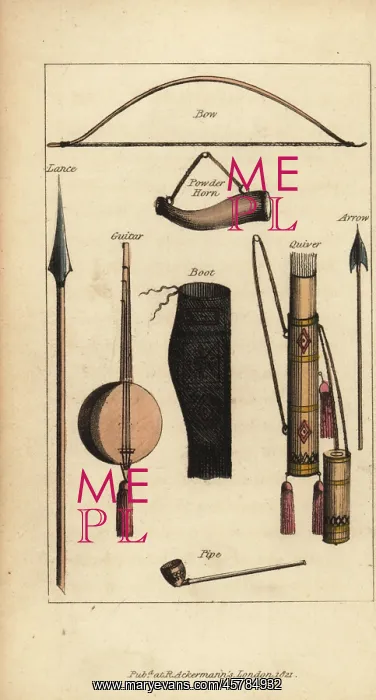 : Weapons and musical instruments of Senegambia, 18th century : Weapons and musical instruments of Senegambia, 18th century