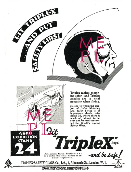 : Wear Triplex Safety Goggles When Flying : Wear Triplex Safety Goggles When Flying