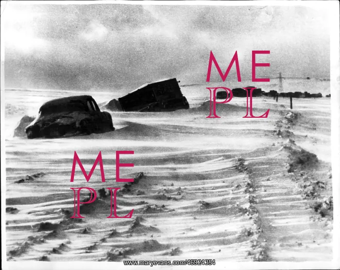 : Weather. Feb. 02, 1958 - Blizzard causes road Chaos in Britain : Weather. Feb. 02, 1958 - Blizzard causes road Chaos in Britain