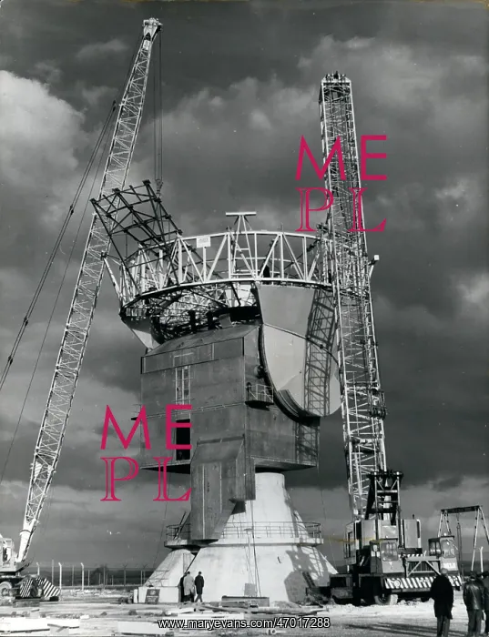 : Weather. Feb. 02, 1966 - 2.2.66 Lifting of Radio Telescope dish framework : Weather. Feb. 02, 1966 - 2.2.66 Lifting of Radio Telescope dish framework