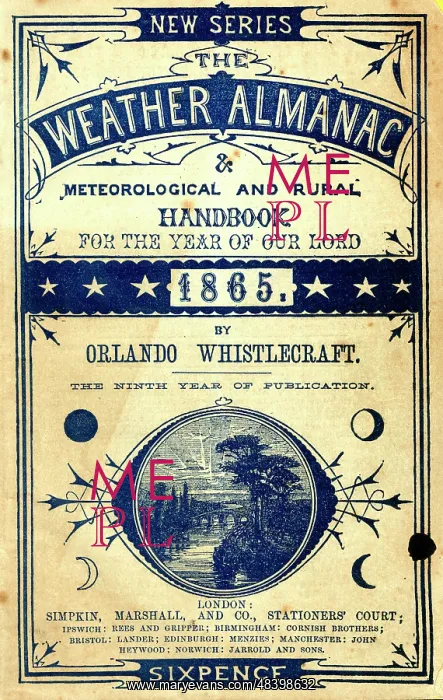  : The Weather Almanac for 1865 front cover