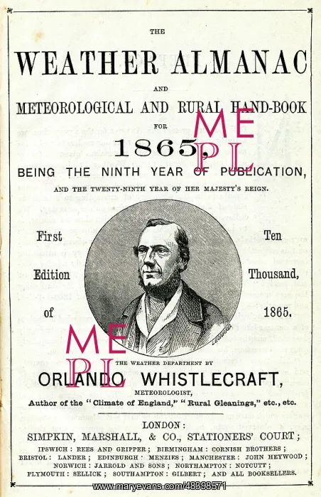  : The Weather Almanac for 1865 title page