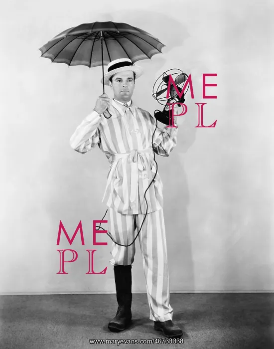 : The weather man with umbrella, boot and fan : The weather man with umbrella, boot and fan