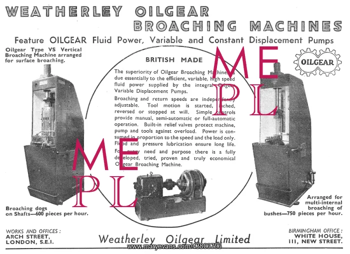 : Weatherly Oilgear. Variable & Constant Displacement Pumps : Weatherly Oilgear. Variable & Constant Displacement Pumps
