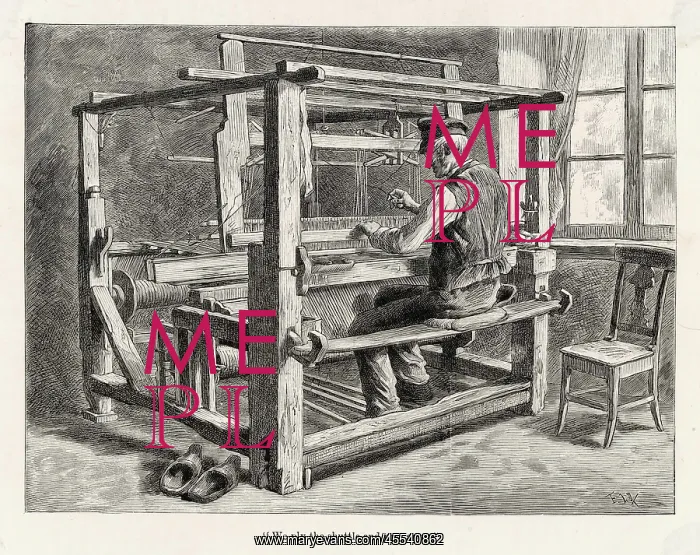 : Weaver at his Loom 1889 : Weaver at his Loom 1889