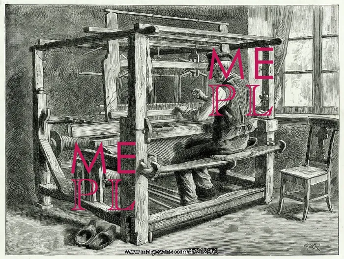 : Weaver at his Loom 1889 : Weaver at his Loom 1889