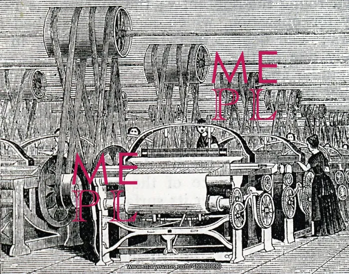 : Weaving shed fitted with power looms : Weaving shed fitted with power looms