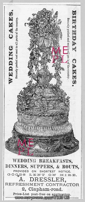 : WEDDING CAKE / 1885 : WEDDING CAKE / 1885
