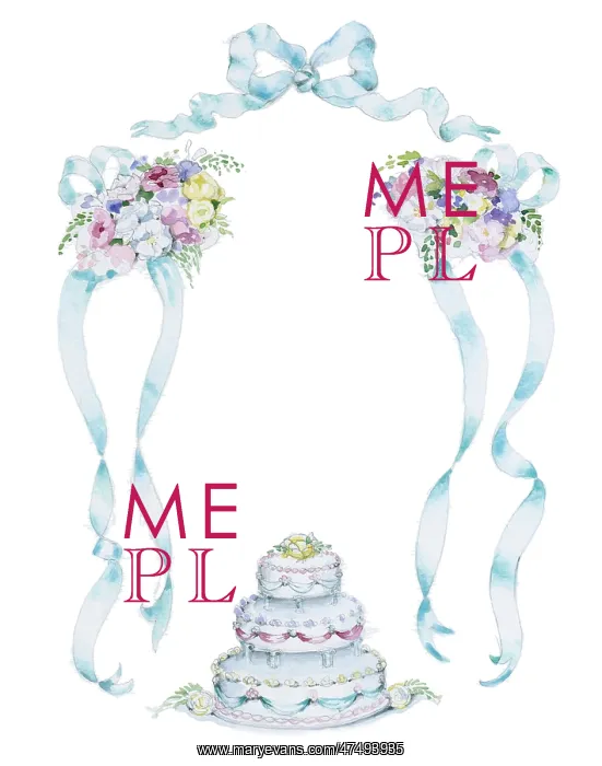 : Wedding Cake with two garlands of flowers : Wedding Cake with two garlands of flowers
