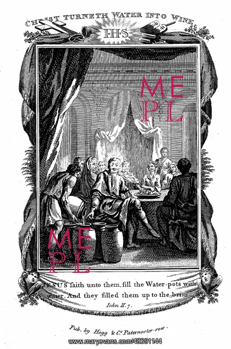 : The wedding at Cana. Christ turning water into : The wedding at Cana. Christ turning water into