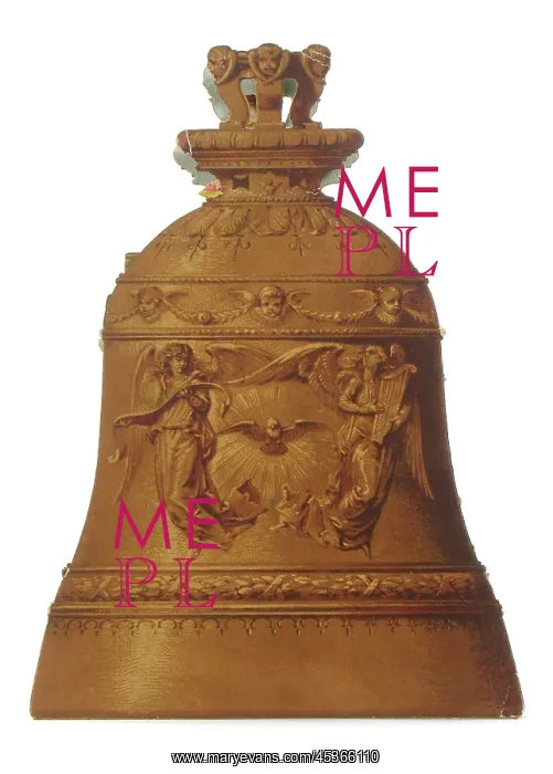 : Wedding card in the shape of a bell : Wedding card in the shape of a bell