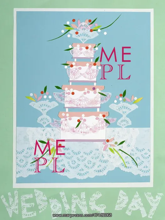  : Wedding Day ' paper collage