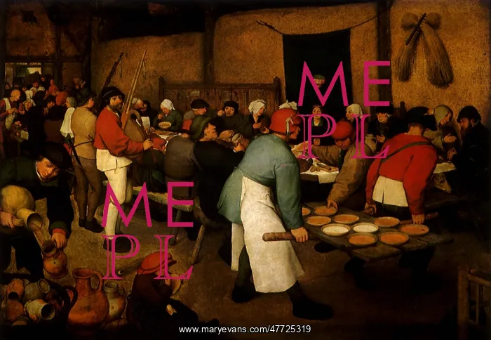  : Wedding Feast, by Bruegel