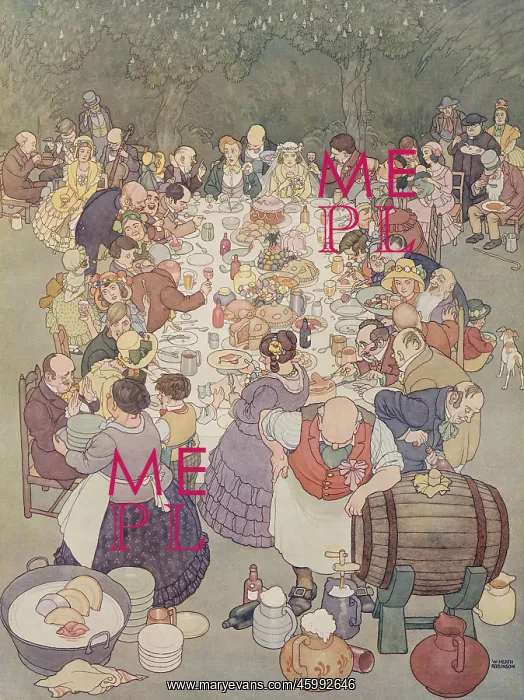: Wedding Feast by William Heath Robinson : Wedding Feast by William Heath Robinson