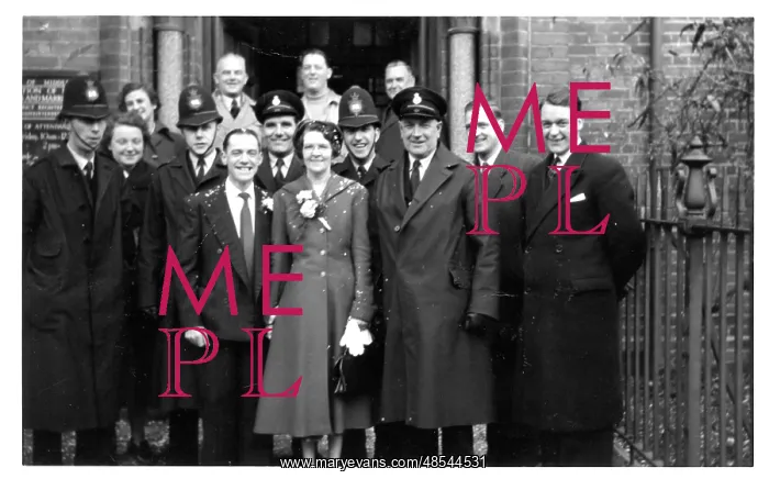 : Wedding group with police officers : Wedding group with police officers