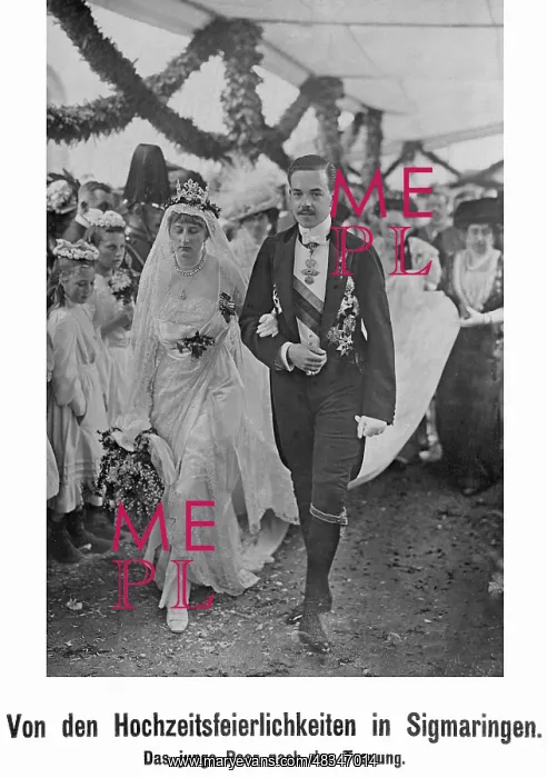 : Wedding of the former King Manuel of Portugal, 1913 : Wedding of the former King Manuel of Portugal, 1913