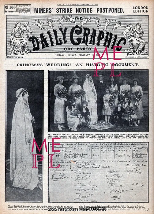 : Wedding, Princess Patricia of Connaught : Wedding, Princess Patricia of Connaught