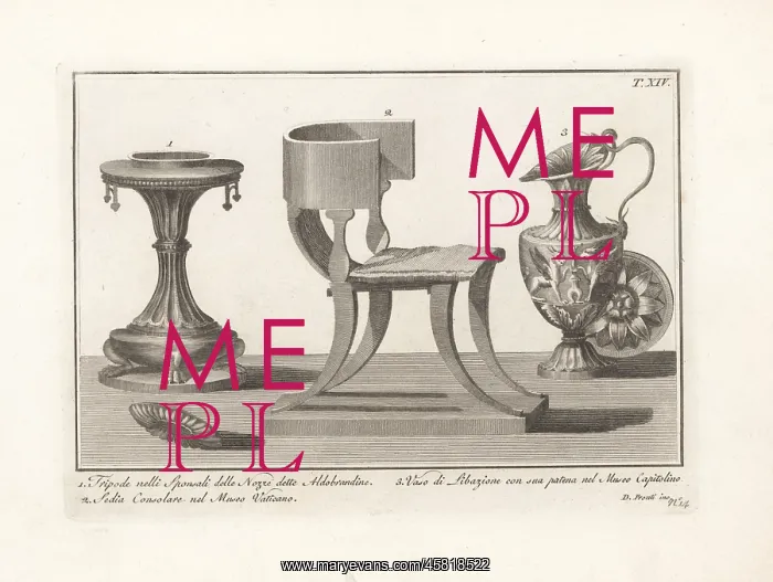 : Wedding tripod, consular chair and ewer : Wedding tripod, consular chair and ewer
