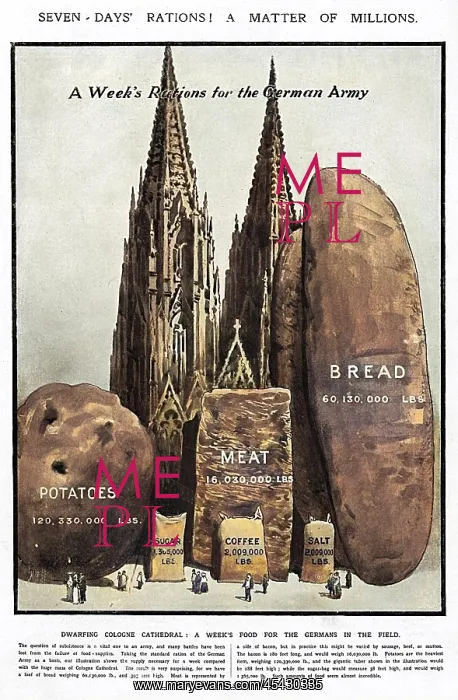: A week of food required for the German Army, WW1 : A week of food required for the German Army, WW1