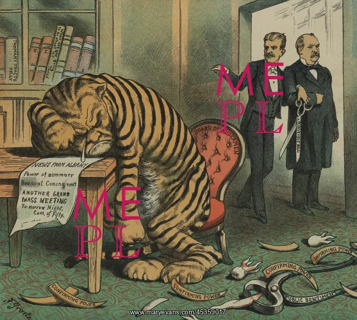 : Weeping Tammany Tiger with the face of NYC Democratic : Weeping Tammany Tiger with the face of NYC Democratic