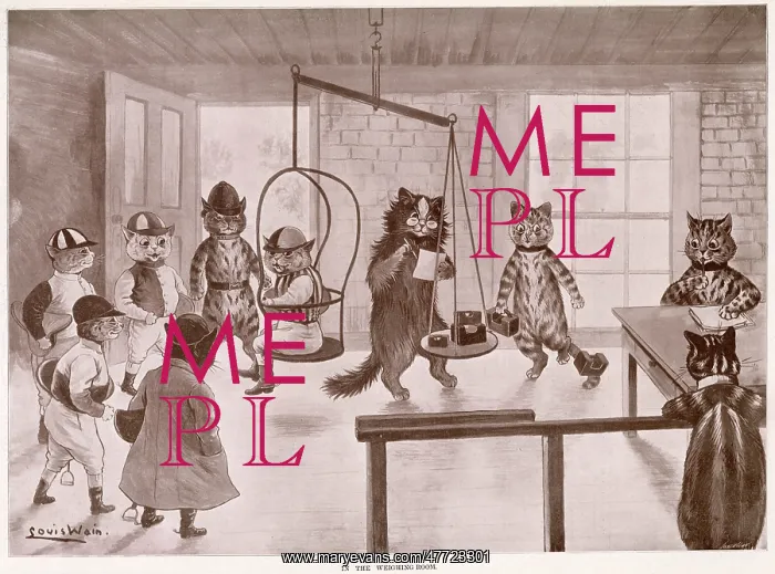  : In the Weighing Room by Louis Wain