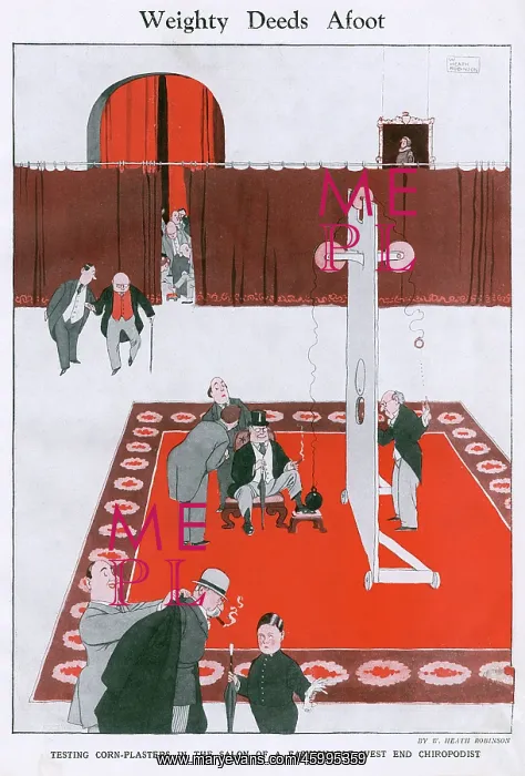: Weighty Deeds Afoot by William Heath Robinson : Weighty Deeds Afoot by William Heath Robinson