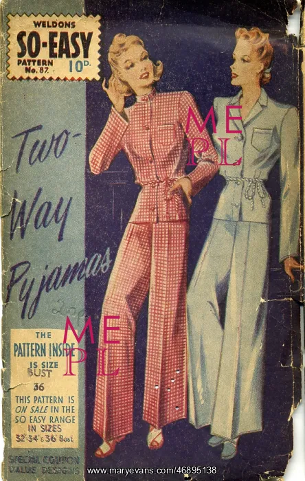 : Weldons So-Easy Pattern for ladies two-way pyjamas : Weldons So-Easy Pattern for ladies two-way pyjamas