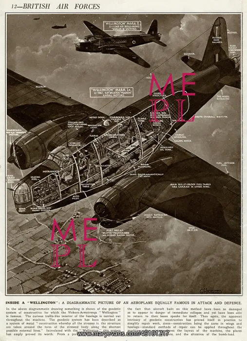 : Two Wellington bombers by G. H. Davis : Two Wellington bombers by G. H. Davis