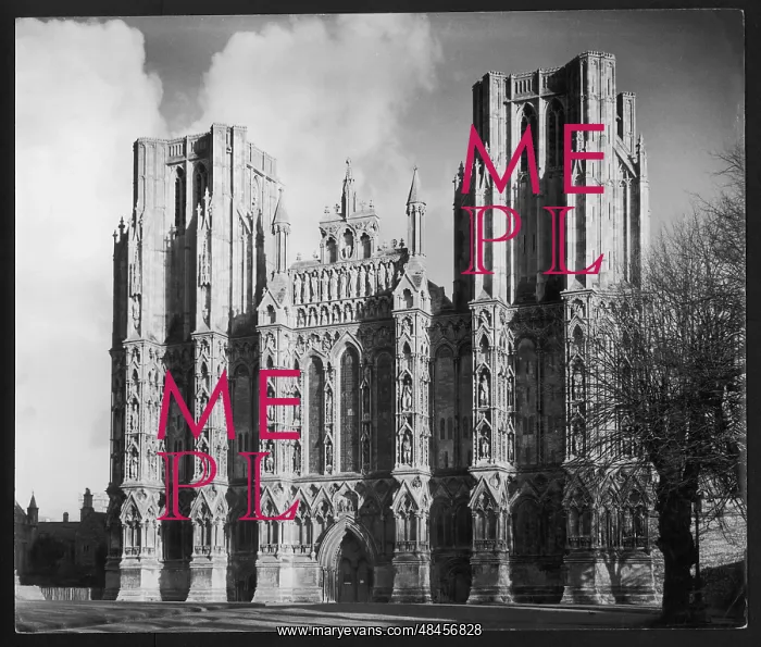 : WELLS CATHEDRAL 1950S : WELLS CATHEDRAL 1950S
