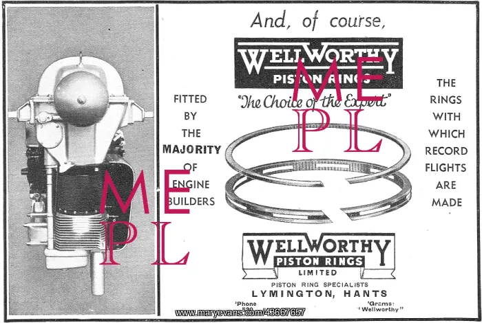 : Wellworthy Aero Engine Piston Rings : Wellworthy Aero Engine Piston Rings