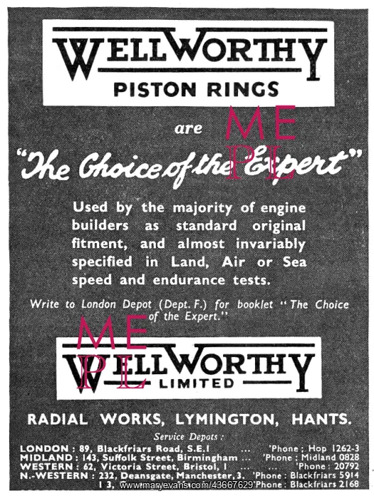 : Wellworthy Piston Rings