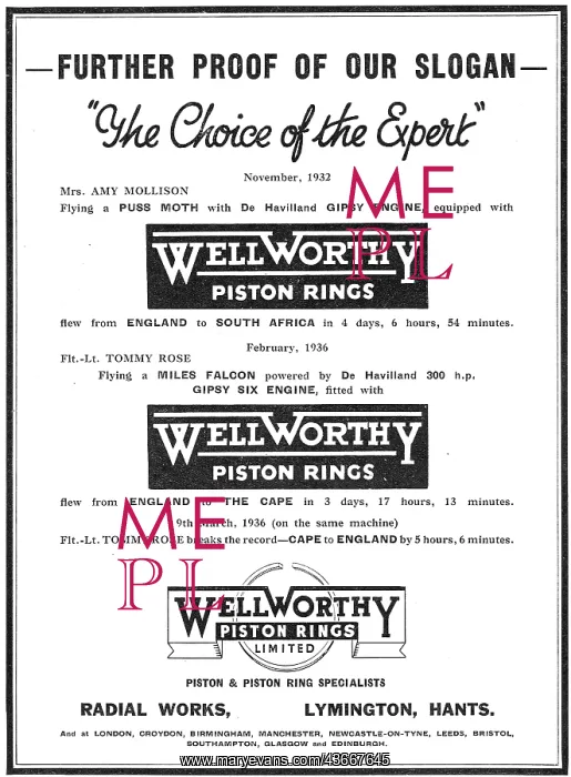  : Wellworthy Piston Rings