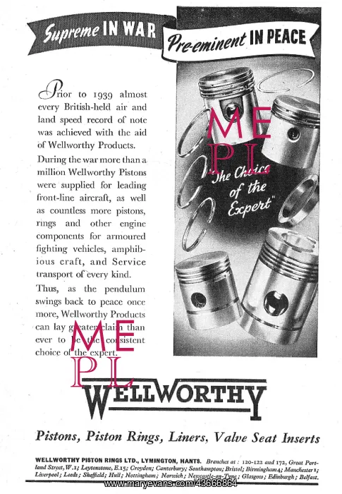 : Wellworthy Pistons & Piston Rings : Wellworthy Pistons & Piston Rings
