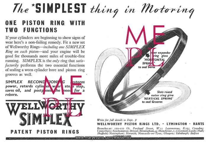 : Wellworthy Pistons & Piston Rings : Wellworthy Pistons & Piston Rings