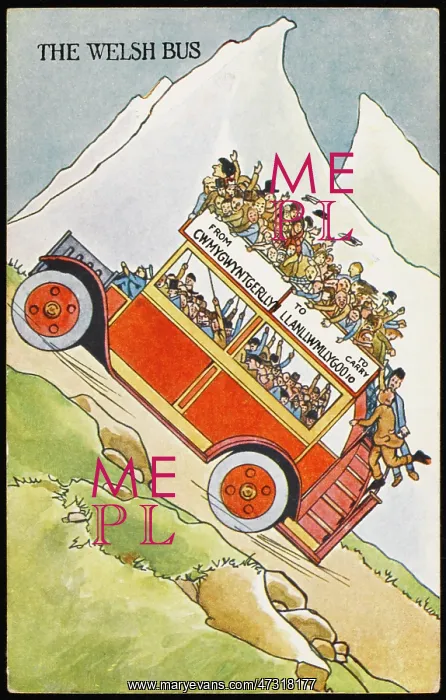 : Welsh Bus on Hill : Welsh Bus on Hill