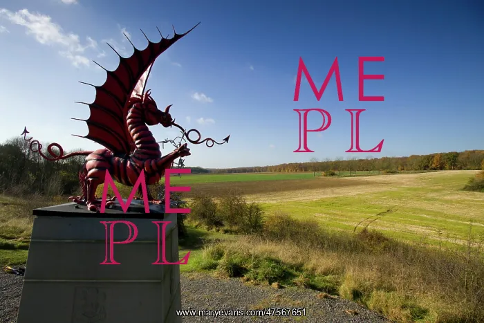 : Welsh Memorial - the Red Dragon - at Mametz - Somme : Welsh Memorial - the Red Dragon - at Mametz - Somme