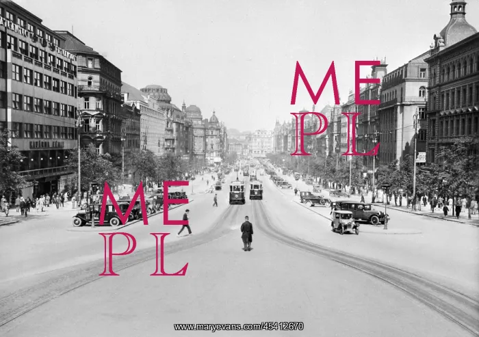  : Wenceslas Square in Prague, Czechoslovakia pictured