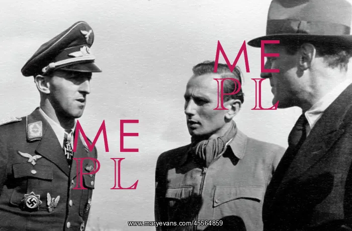 : Wendel, Fritz, test pilot with Graf (left) and Nett : Wendel, Fritz, test pilot with Graf (left) and Nett