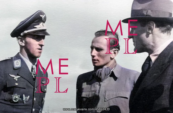 : Wendel, Fritz, test pilot with Graf (left) and Nett.? : Wendel, Fritz, test pilot with Graf (left) and Nett.?