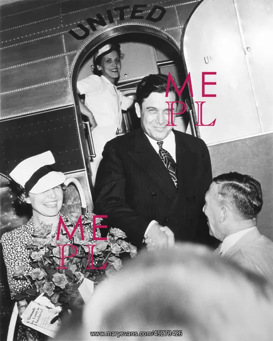 : Wendell and Edith Willkie are greeted as the exit : Wendell and Edith Willkie are greeted as the exit