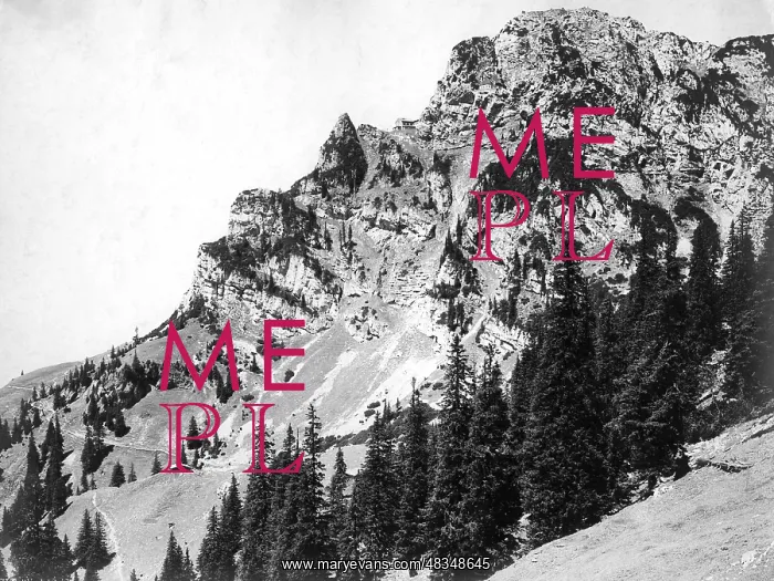 : Wendelstein and Wendelsteiner Alm, around 1885 : Wendelstein and Wendelsteiner Alm, around 1885