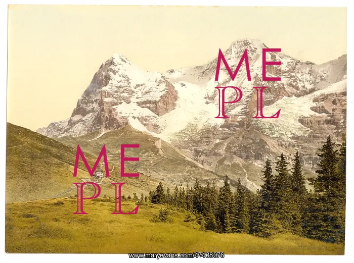 : Wengern Alp, Monch and Eiger, Bernese Oberland, Switzerland : Wengern Alp, Monch and Eiger, Bernese Oberland, Switzerland