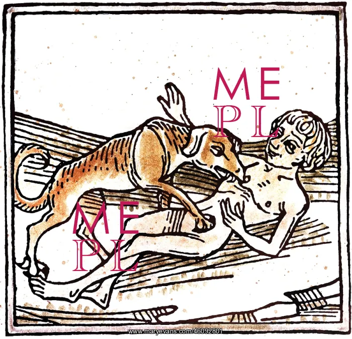 : Werewolf attacks a naked man : Werewolf attacks a naked man