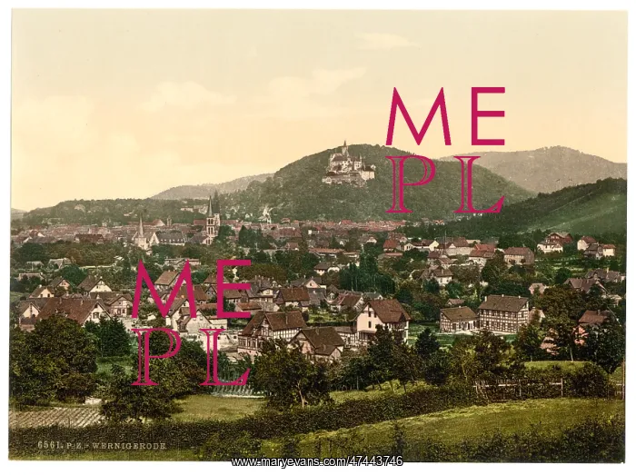 : Wernigerode from the Sennhutte, Hartz, Germany : Wernigerode from the Sennhutte, Hartz, Germany